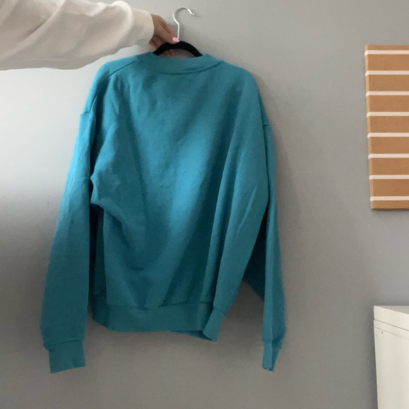 ALO Yoga Teal Sweatshirt - Picture 2 of 3